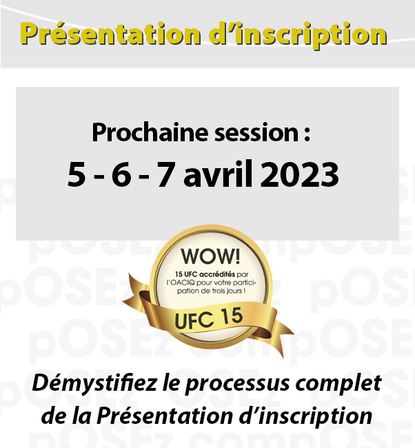 présentation d'inscription